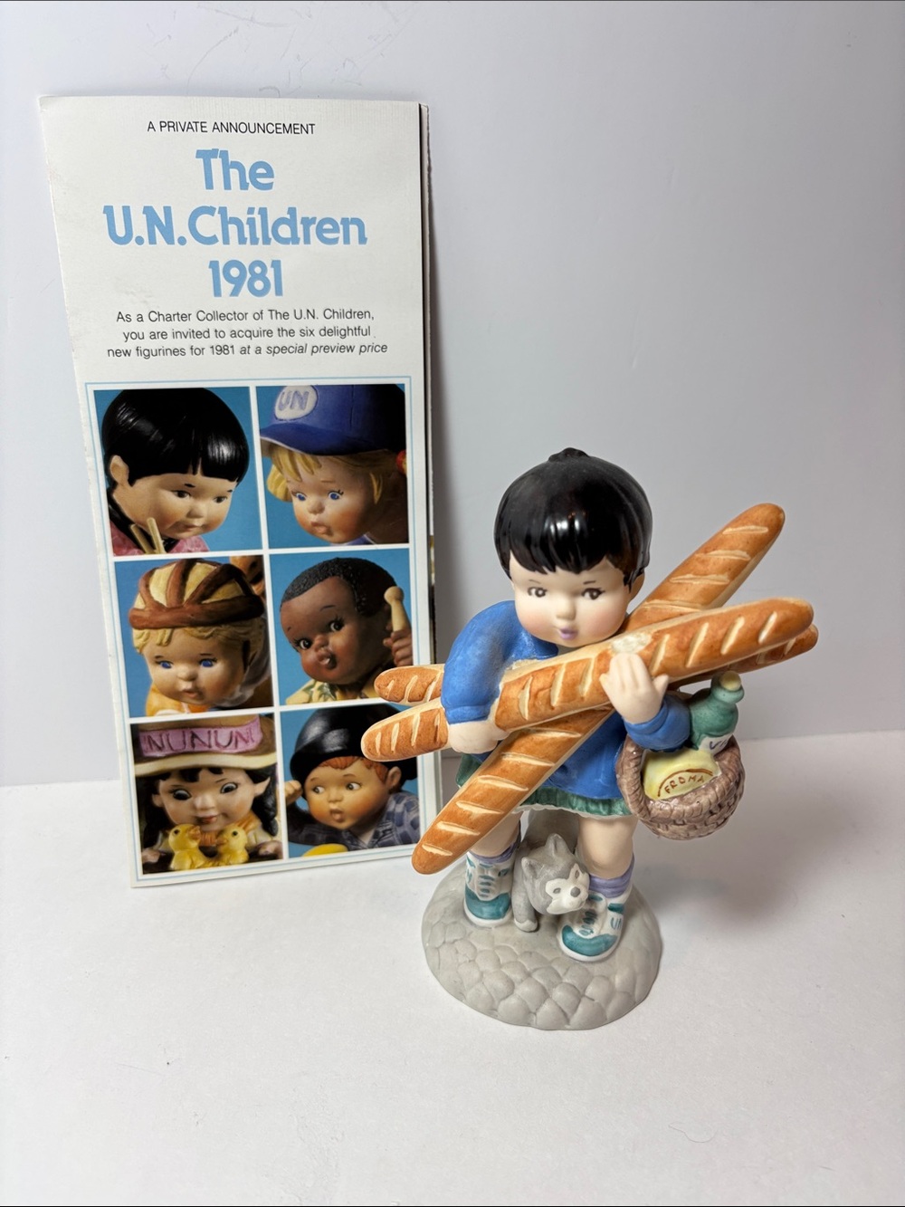 Franklin Mint Porcelain Yvette from France with Baguettes.
